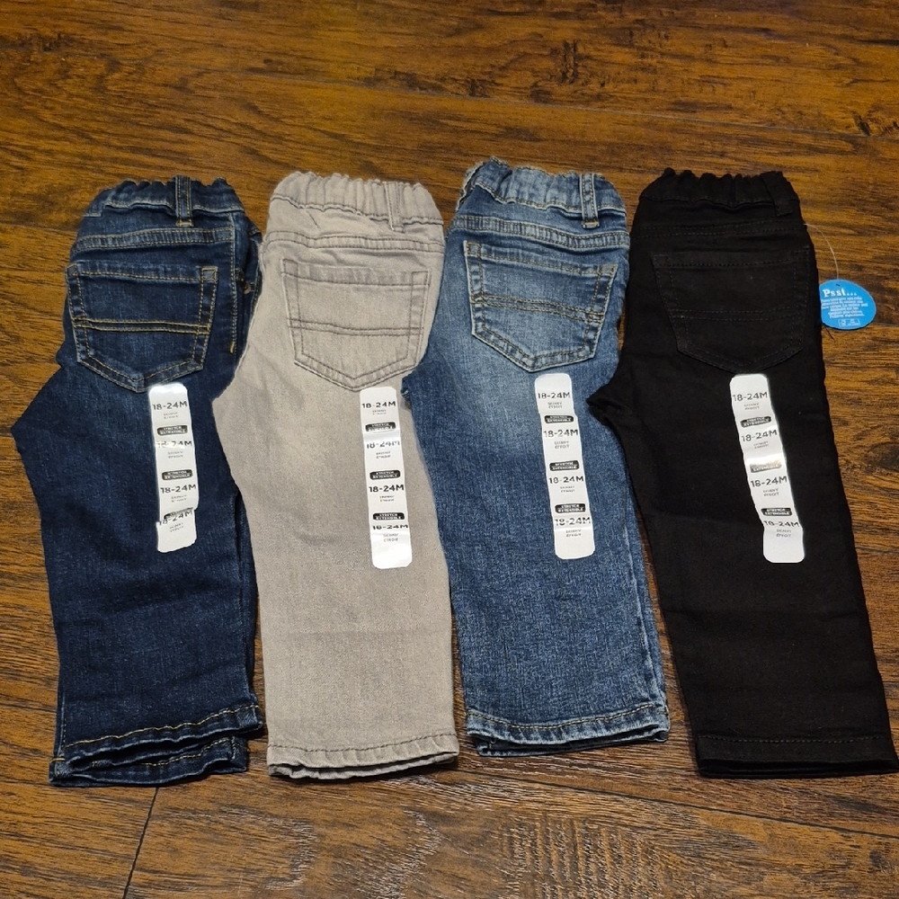 The Children's Place Jeans Bundle — Dark Blue, Light Gray, Medium Blue & Black